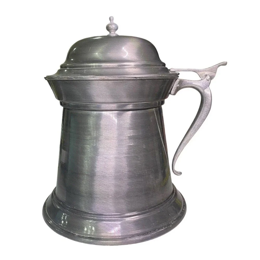 VTG Lazar Handcrafted Pewter Tone Insulated Ice Bucket XL 12.5” Beer Stein
